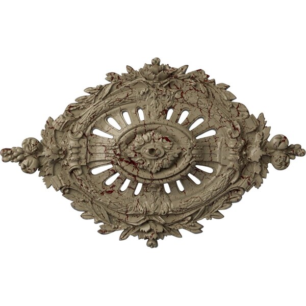 Ekena Millwork Antonio Ceiling Medallion, Hand-Painted Gobi Desert Crackle, 35 7/8"W x 22 1/2"H x 4 3/8"P CM35X22ANGDC - main